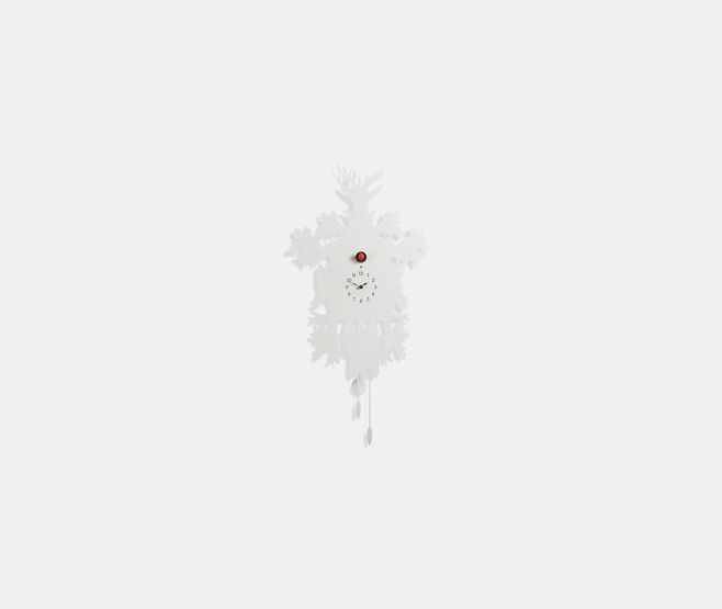 Domeniconi 'Cuc&ugrave;' cuckoo clock, white WHITE DOME25CUC474WHI