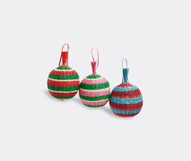 La DoubleJ Set of three holiday ornaments, Pajas MULTICOLOUR LADJ20SET366MUL