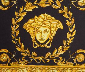 Versace 'I Love Baroque' reversible cushion, black BLACK VERS22CUS880MUL