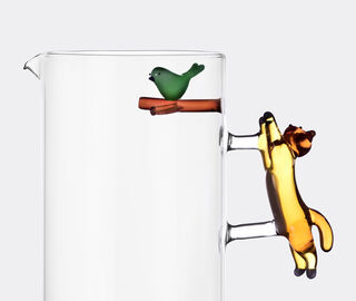 Ichendorf Milano 'Tabby Cat' jug, jumping cat with bird, multicolor MULTICOLOUR ICMI25TAB894MUL
