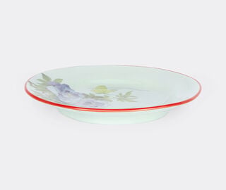 Pierre-Louis Mascia Floral starter plate, purple peony, light blue LIGHT BLUE PLMA26PLA650LBL