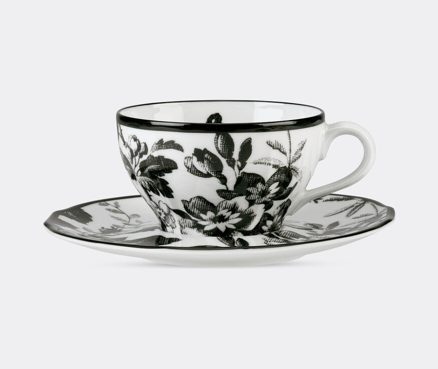 Gucci 'Herbarium' demitasse cup with saucer, set of two, black black GUCC22HER078BLK