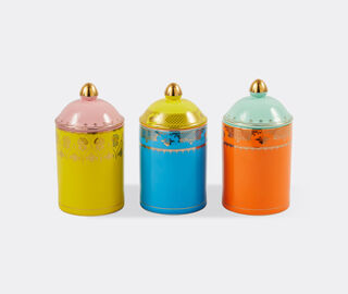 POLSPOTTEN 'Grandpa' lidded jar, orange ORANGE POLS25JAR277ORA