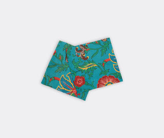 La DoubleJ 'Dragon Flower Turchese' large napkin, set of two TURQUOISE LADJ23LAR600MUL