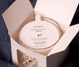 KLIMCHI &#39;Hobnail&#39; candle, Kashmir, clear TRANSPARENT KLIM25KAS029TRA