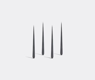 Zaha Hadid Design 'Tapered' candle, set of four, small, dark grey GREY ZAHA22TAP680GRY