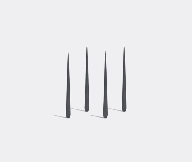 Zaha Hadid Design 'Tapered' candle, set of four, small, dark grey GREY ZAHA22TAP680GRY