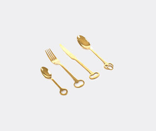 Seletti 'Keytlery' cutlery set, 24 pieces GOLD SELE21GOL743GOL