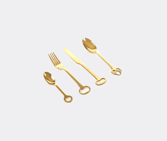 Seletti Gold-Keytlery Set Of 24 Cutlery 18/0 Stainless Electroplated, 6 Places Gold ${masterID} 2