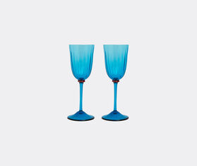 La DoubleJ &#39;Rainbow&#39; wine glass, set of two, turquoise TURQUOISE LADJ23WIN564LBL