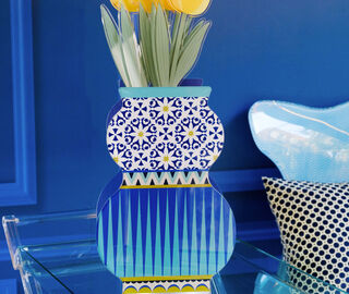 VESTA 'Giudecca' vase, large, Santorini multicolor MULTICOLOUR VEST25GIU281MUL