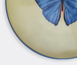 Les-Ottomans 'Insetti' porcelain plate, butterfly YELLOW OTTO21INS825MUL
