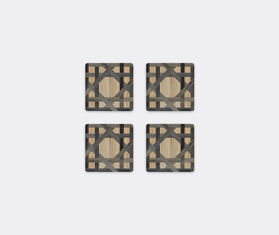 HestiaLiving &#39;Epoch&#39; square coaster, set of four, anthracite GREY HELI25EPO856GRY