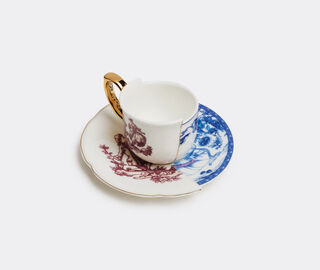 Seletti 'Hybrid Eufemia' coffee cup with saucer MULTICOLOUR SELE22HYB411MUL