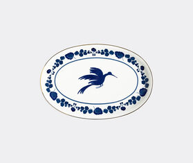 La DoubleJ &#39;Wildbird&#39; oval platter, blue BLUE LADJ25OVA676MUL