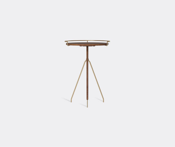Menu Umanoff Side Table, 60Cm Tall, Solid Walnut Base And Top, Matt Lacquered Brass Solid Walnut Base and Top, Mat ${masterID} 2