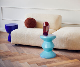 POLSPOTTEN 'Zig Zag' stool, light blue LIGHT BLUE POLS22ZIG062LBL