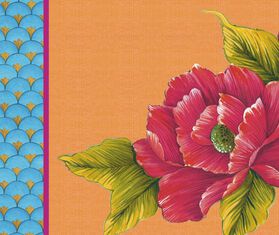 Lisa Corti 'Masonite' rectangular placemat, set of two, azalea turquoise TURQUOISE LICO23MAS097MUL