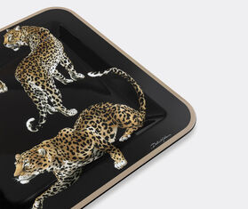 Dolce&amp;Gabbana Casa 'Leopardo' square wooden tray, medium MULTICOLOUR DGCA22WOO865MUL