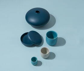 Raawii 'Bon' box, large, mallard blue BLUE RAAW20BON215BLU