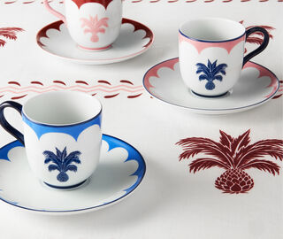 Aquazzura Casa 'Jaipur' coffee cup and saucer, set of two, blue BLUE AQUA23JAI316BLU