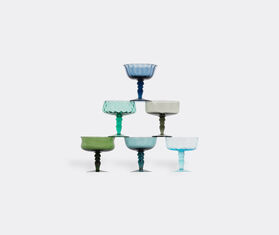 Bitossi Home &#39;Diseguale&#39; goblets, set of six, blue and green MULTICOLOUR BIHO22SET509MUL