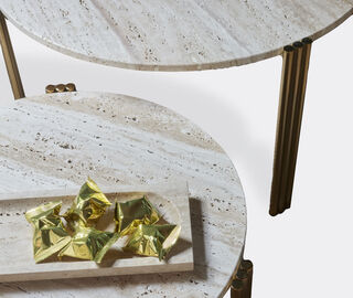 AYTM 'Tribus' coffee table, travertine and gold GOLD AYTM22TRI993MUL