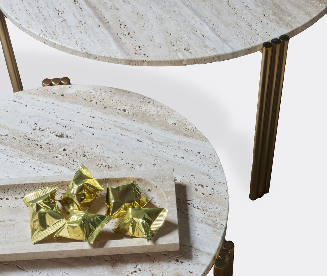 Shop Aytm Tables And Consoles Light Sand And Gold Uni In Multicolor