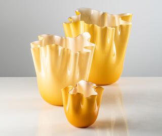 Venini 'Fazzoletto Opalino' vase, S, amber MULTICOLOUR VENI20FAZ010WHI