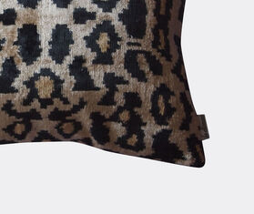 Les-Ottomans Silk velvet cushion, black and brown MULTICOLOUR OTTO20SIL641MUL