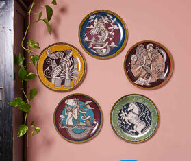 La DoubleJ &#39;The Sphynx&#39; decorative plate, saffron YELLOW LADJ25DEC908MUL