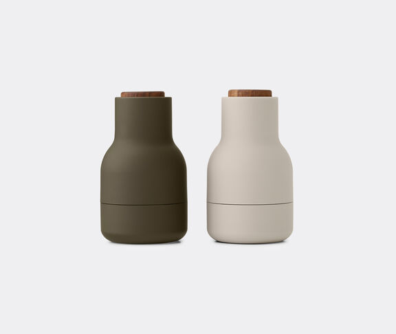 Audo Copenhagen Bottle Grinder, Small, H11,5, Hunting Green/Beige, Walnut Lid, 2-Pack undefined ${masterID} 2