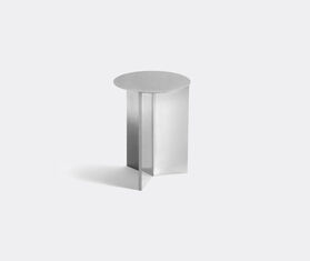 Hay &#39;Slit&#39; round table, high, mirror silver MULTICOLOUR HAY122SLI948SIL