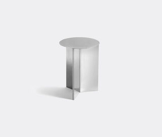 Hay 'Slit' round table, high, mirror silver MULTICOLOUR HAY122SLI948SIL
