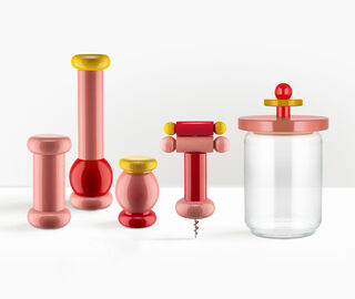 Alessi '100 Values Collection' salt, pepper and spice grinder, tall, pink MULTICOLOUR ALES21SAL577MUL