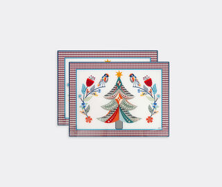 VESTA 'Christmas Tree' placemat, set of two, red RED VEST26SET807RED