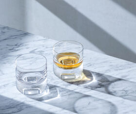 LSA International &#39;Cask&#39; whiskey tumbler, set of two TRANSPARENT LSAI21CAS980TRA