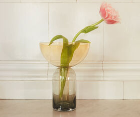 AYTM 'Torus' vase, large, amber BLACK AYTM23TOR037AMB