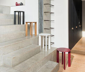 Sch&ouml;nbuch &#39;Hans&#39; stool, coral CORAL SCHO19HAN931RED