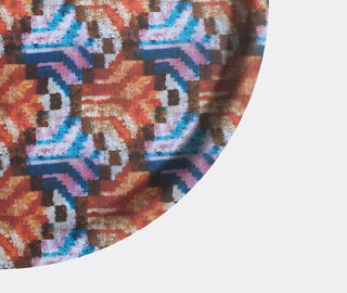 Les-Ottomans 'Ikat' wooden tray, orange and blue MULTICOLOUR OTTO20IKA269MUL