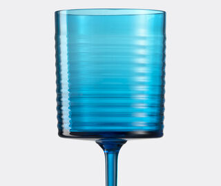 NasonMoretti 'Gigolo' water glass, striped aquamarine MULTICOLOUR NAMO22GIG980LBL