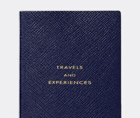 Smythson 'Travels and Experiences' notebook, navy BLUE SMYT22TRA417BLU