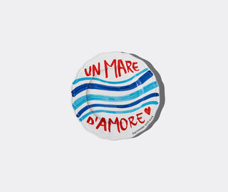 Casa Alessandro Enriquez 'Un Mare D'Amore' dinner plate, red and blue MULTICOLOUR ALEN26MAR676MUL