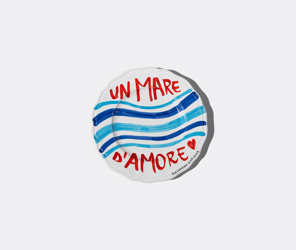Casa Alessandro Enriquez 'Un Mare D'Amore' dinner plate, red and blue undefined ${masterID} 2
