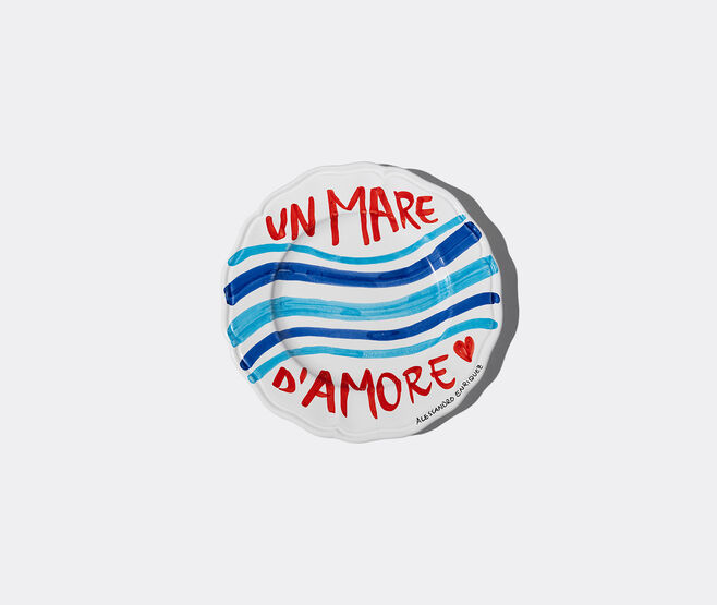 Casa Alessandro Enriquez 'Un Mare D'Amore' dinner plate, red and blue MULTICOLOUR ALEN26MAR676MUL