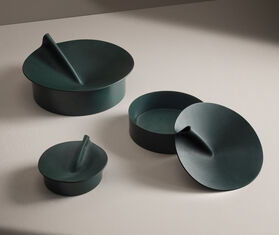 Uniqka &#39;Rotonda&#39; box, small, green GREEN UNIQ24ROT488GRN