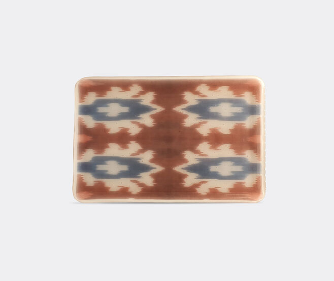 Les-Ottomans 'Ikat' glass tray, red MULTICOLOUR OTTO21MUR870MUL