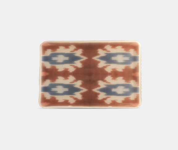 Les-Ottomans 'Ikat' glass tray, red