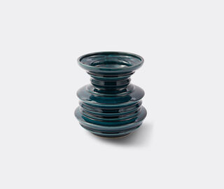POLSPOTTEN 'Stacked Plates' vase, dark green GREEN POLS25VAS924GRN