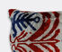 Les-Ottomans Silk velvet cushion, blue and red  OTTO22VEL984MUL